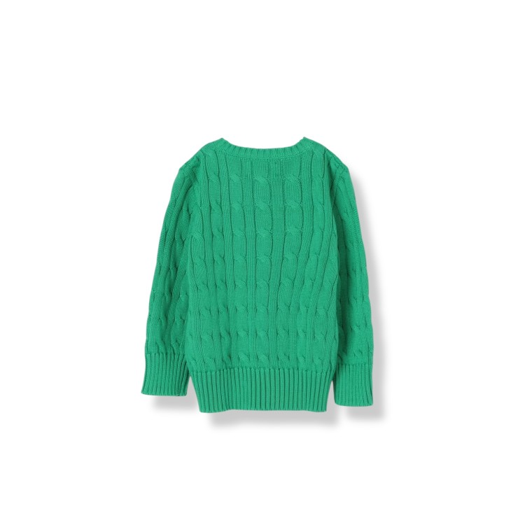 Maglia in cotone a trecce sottili Polo Ralph Lauren bambino
