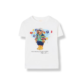 T-shirt in cotone Bear Polo Ralph Lauren bambino