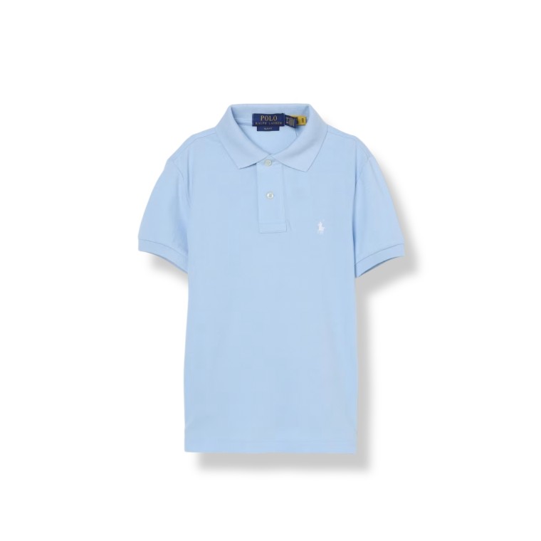 Polo in cotone basic con mini logo Polo Ralph Lauren bambino