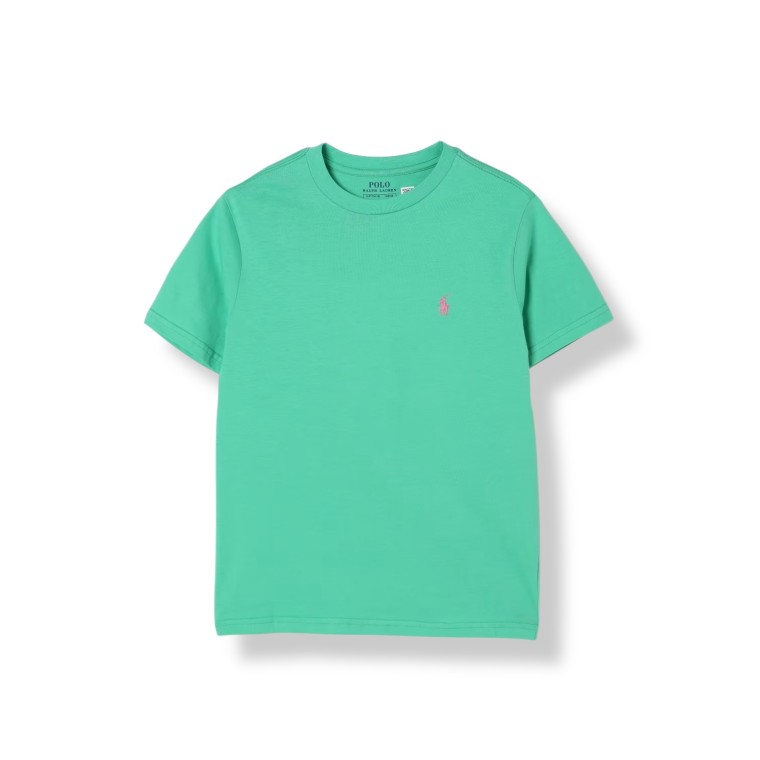 T-shirt in cotone con mini logo Polo Ralph Lauren bambino