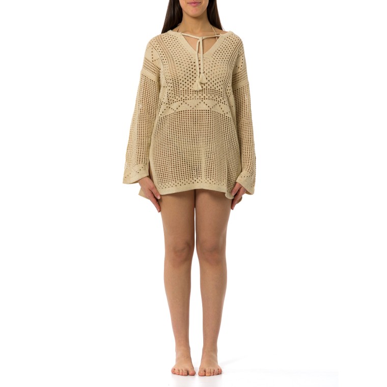 Tunica Alicia Mc2 Saint Barth in crochet traforato 
