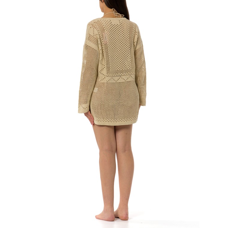 Tunica Alicia Mc2 Saint Barth in crochet traforato 