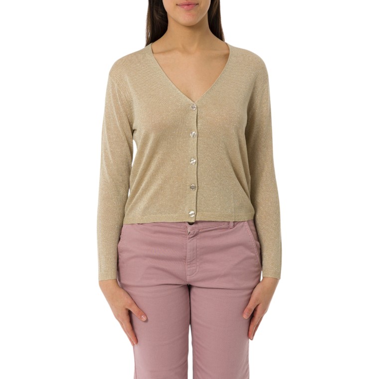 Cardigan i Blues in lurex