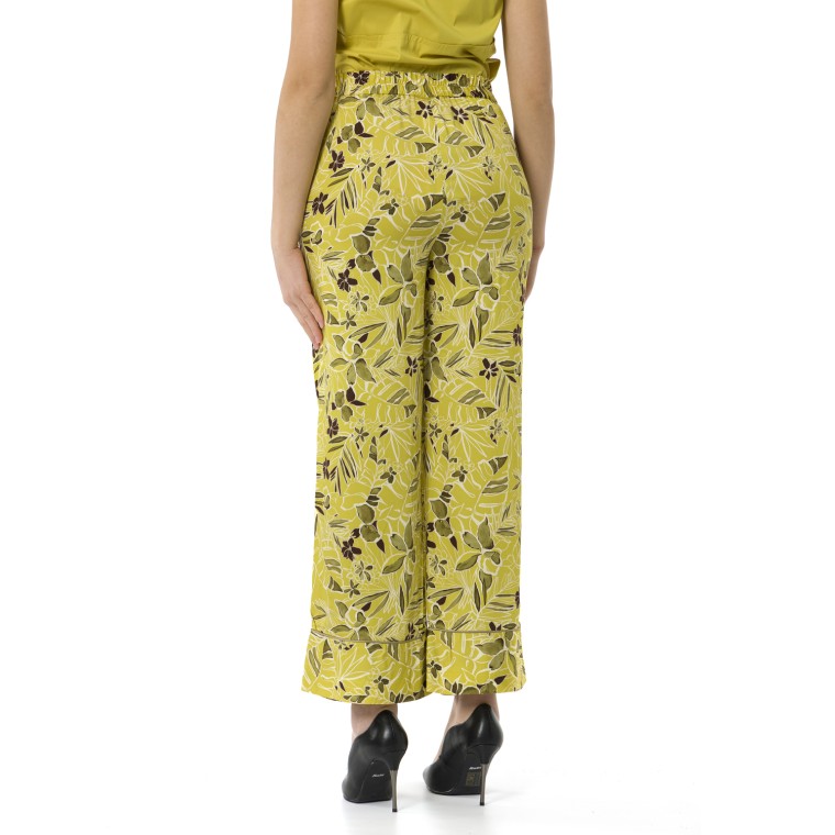 Pantaloni in raso stampato i Blues