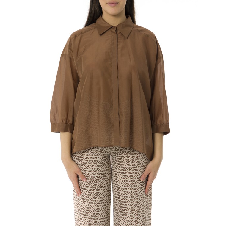 Camicia in misto seta i Blues 