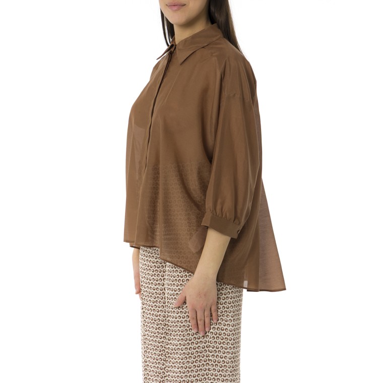 Camicia in misto seta i Blues 