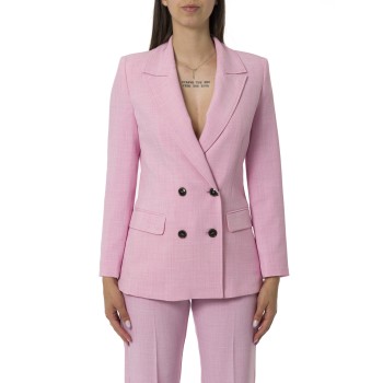 Giacca doppiopetto Marella in stuoia mélange stretch
