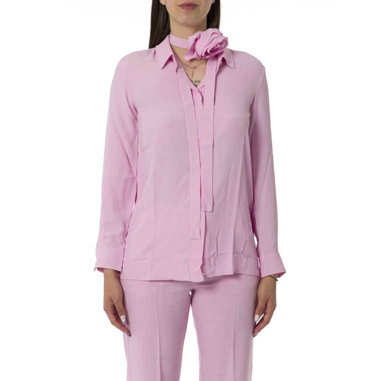 Camicia in crêpe de Chine di misto seta Marella