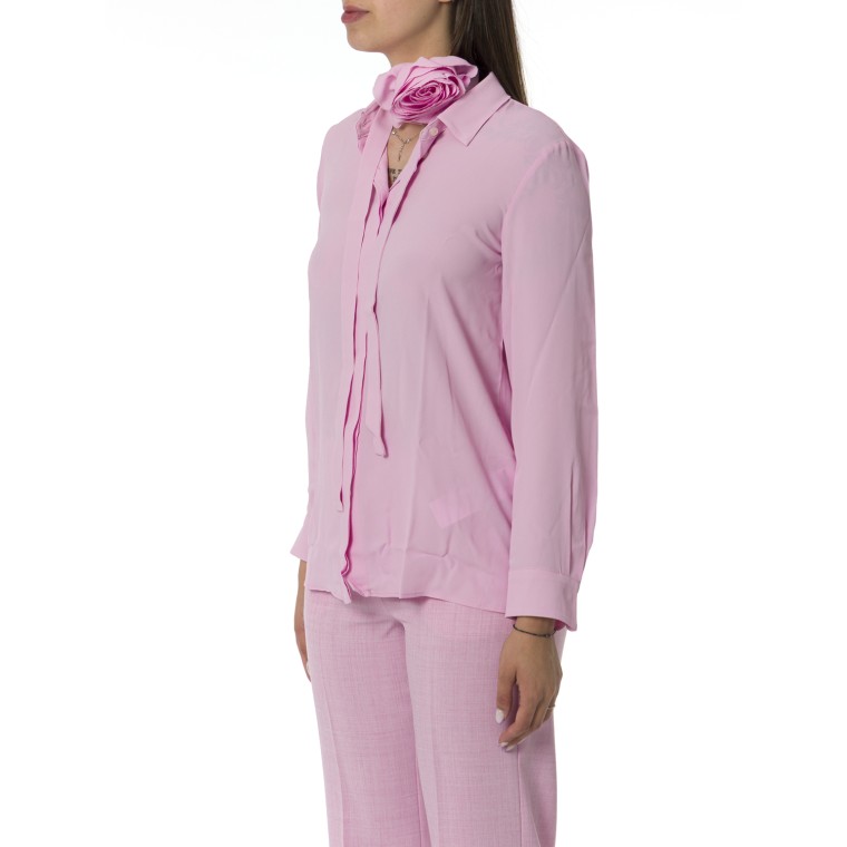 Camicia in crêpe de Chine di misto seta Marella