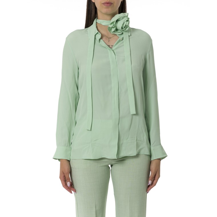 Camicia in crêpe de Chine di misto seta Marella