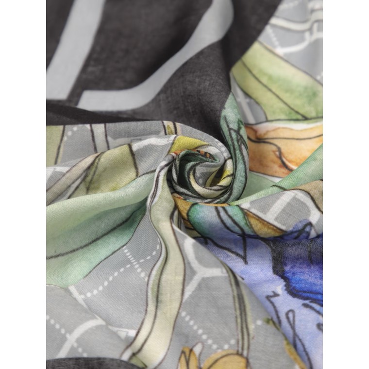 Foulard Twinset in crepe con stampa floreale