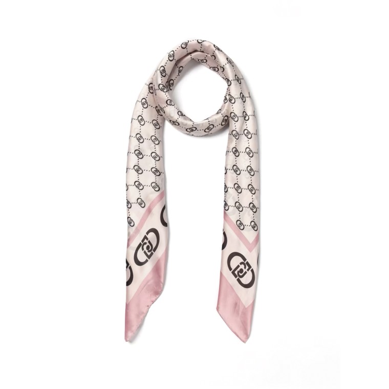 Foulard Liu Jo in viscosa con monogram LJ stampato
