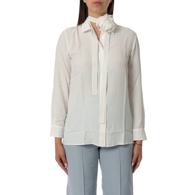 Camicia in crêpe de Chine di misto seta Marella