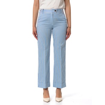 Pantaloni a righe con riscolto Emme Marella