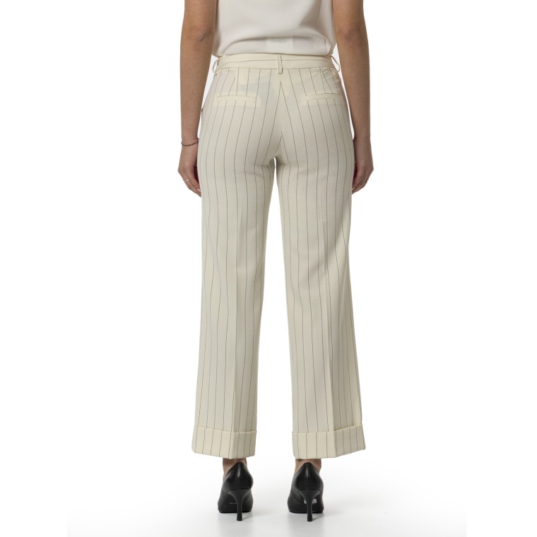 Pantaloni gessati con risvolto Emme Marella