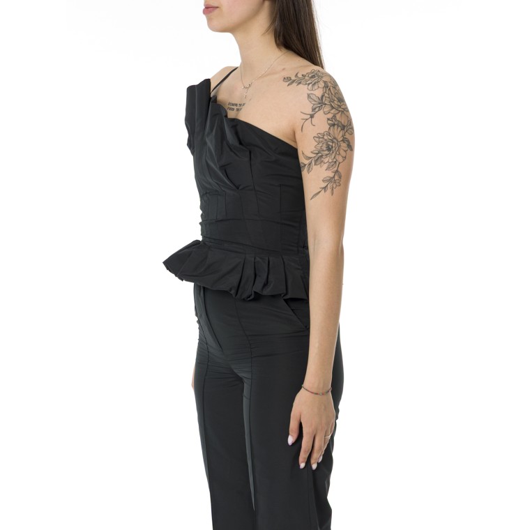 Corsetto monospalla in taffetà Marella