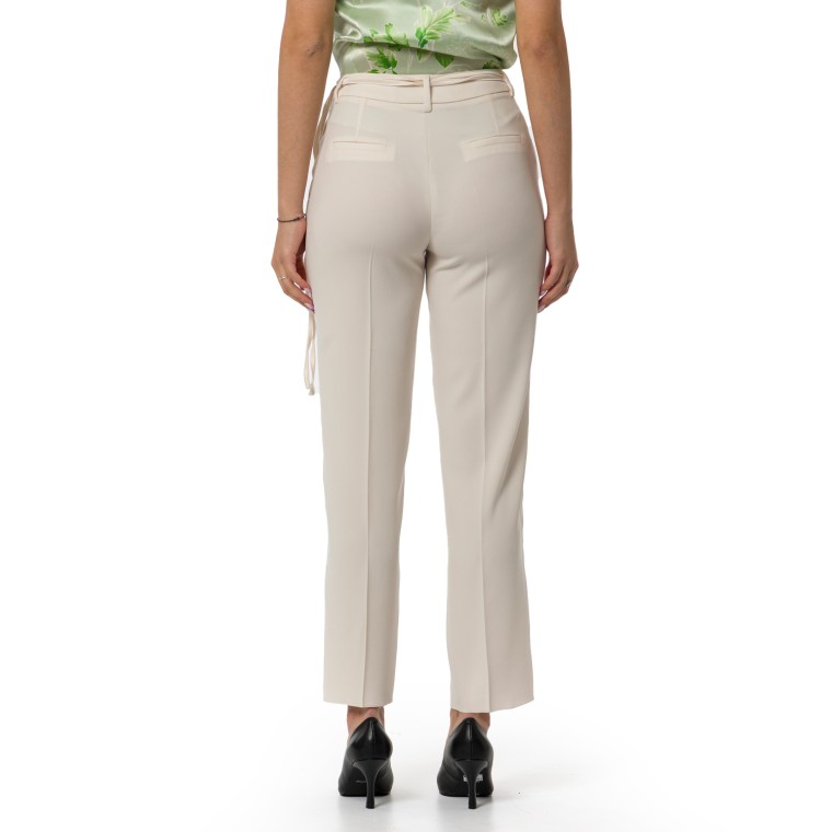 Pantaloni chino Marella con cintura floreale
