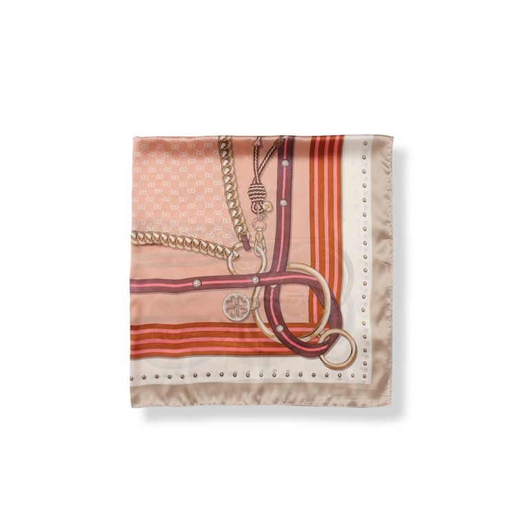 Foulard Liu Jo in raso con stampa chain