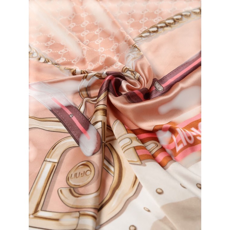 Foulard Liu Jo in raso con stampa chain