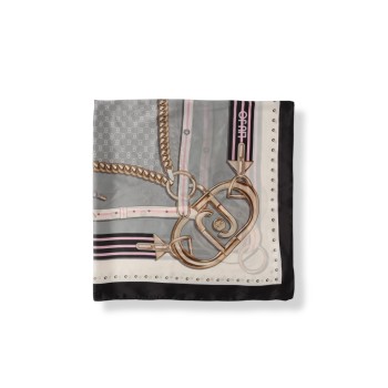 Foulard Liu Jo in raso con stampa chain