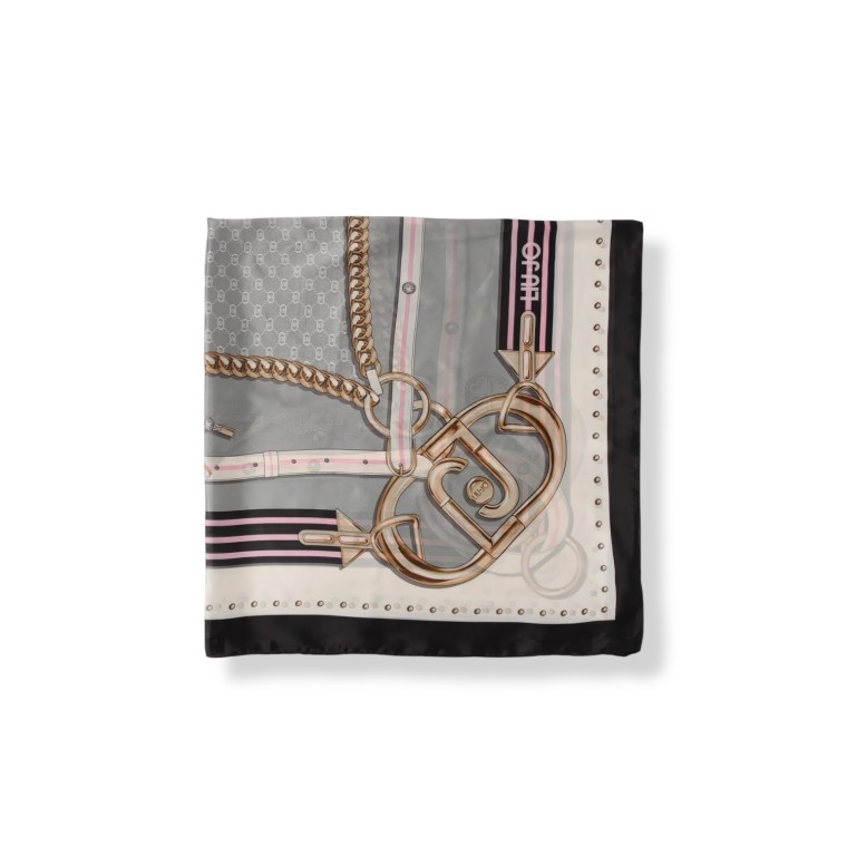 Foulard Liu Jo in raso con stampa chain
