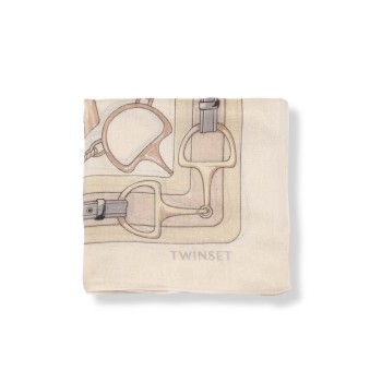 Sciarpa Twinset in viscosa con stampa catene