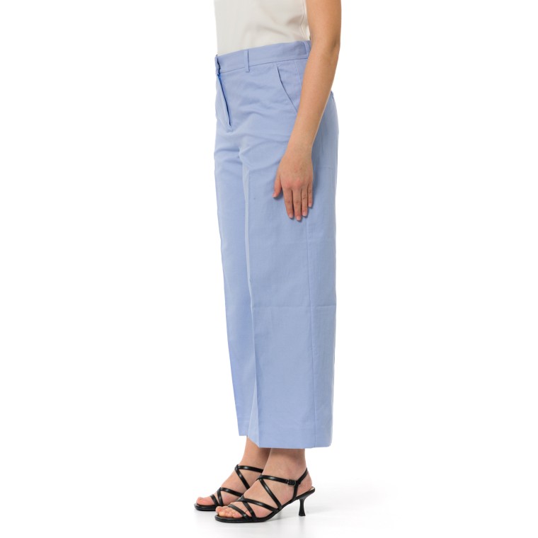 Pantaloni cropped Zircone in cotone e lino Weekend Max Mara
