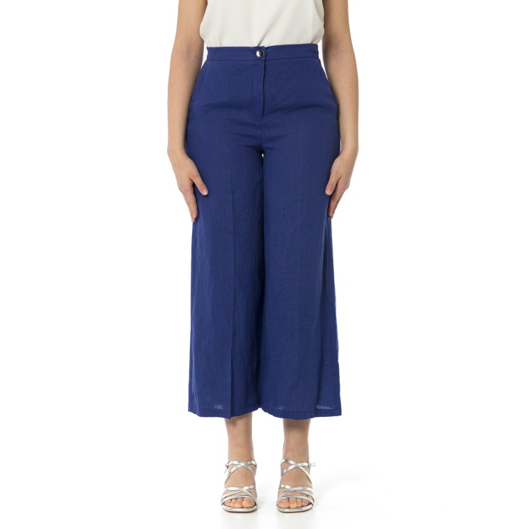 Pantalone ampio in lino Emme Marella