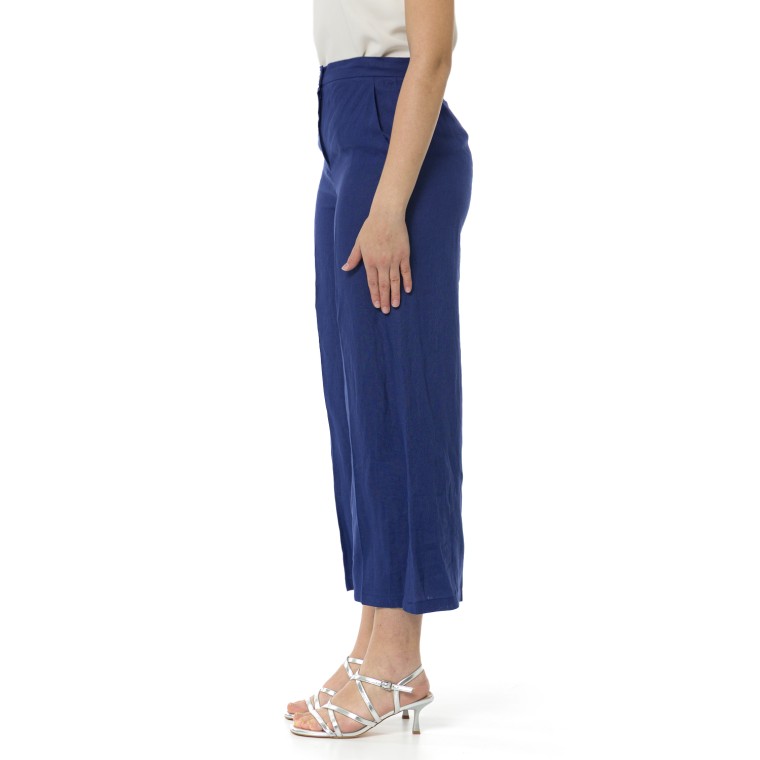 Pantalone ampio in lino Emme Marella