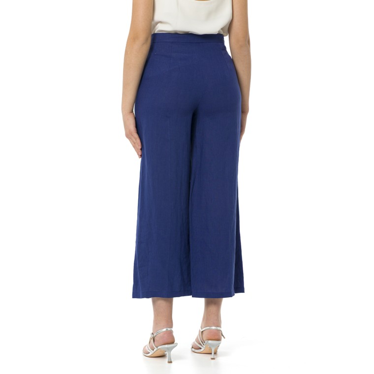 Pantalone ampio in lino Emme Marella