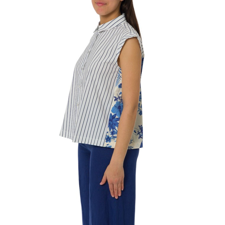 Camicia smanicata Emme Marella con retro a contrasto