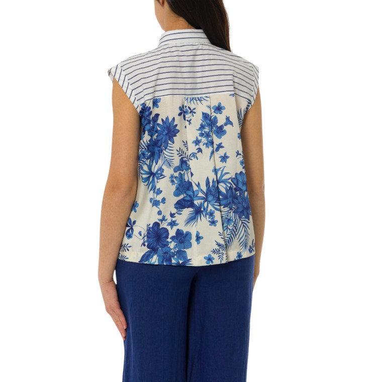 Camicia smanicata Emme Marella con retro a contrasto