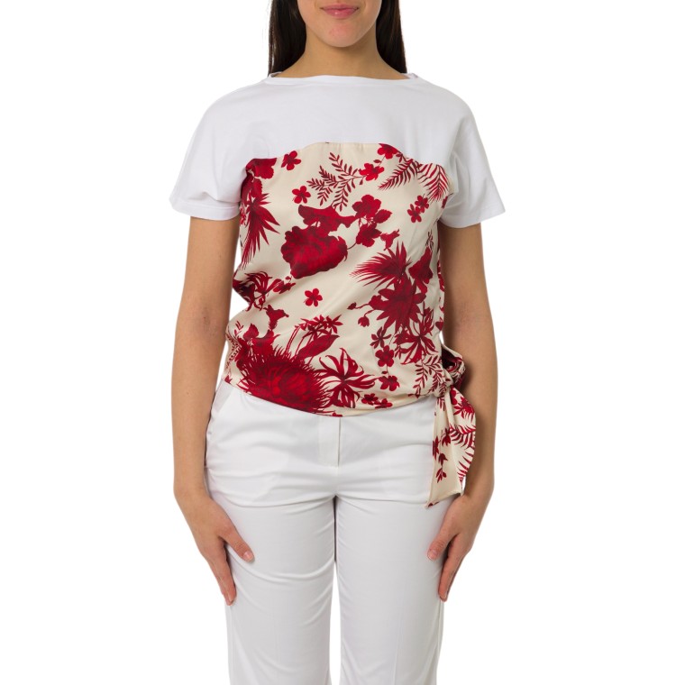 Blusa Emme Marella con nodo sul fianco