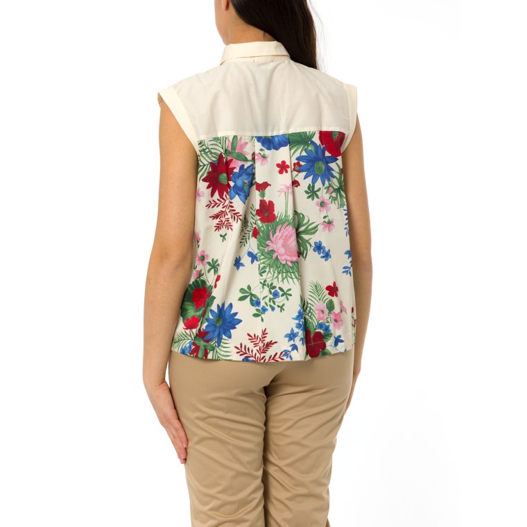 Camicia smanicata Emme Marella con retro a contrasto