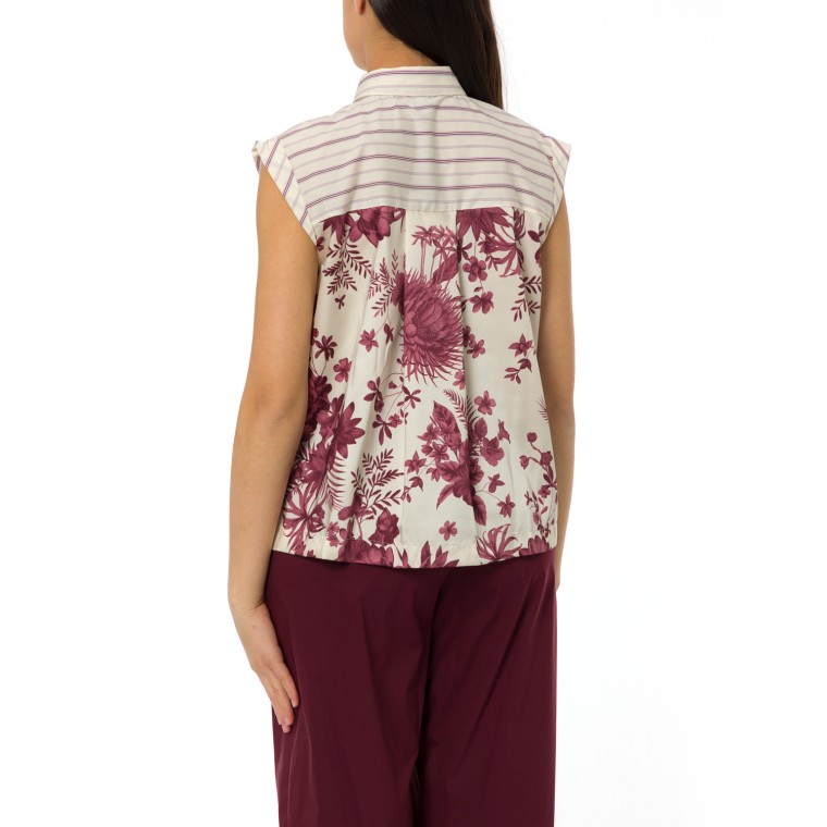 Camicia smanicata Emme Marella con retro a contrasto