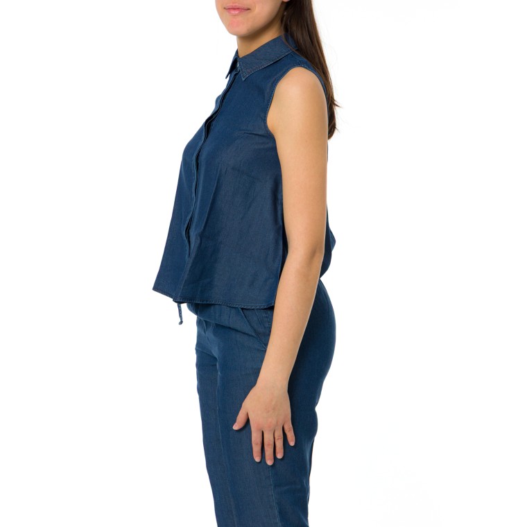 Camicia smanicata in chambray Emme Marella