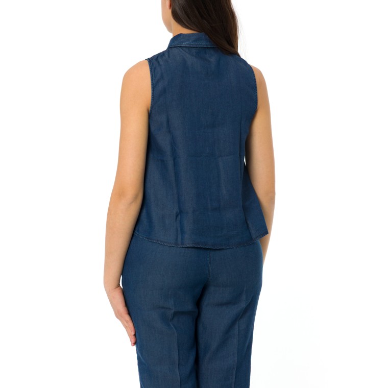 Camicia smanicata in chambray Emme Marella