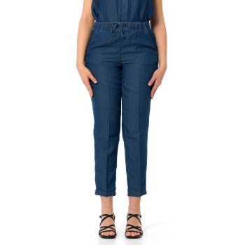 Pantaloni jogger in chambray Emme Marella