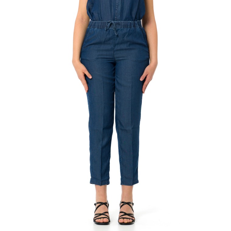 Pantaloni jogger in chambray Emme Marella