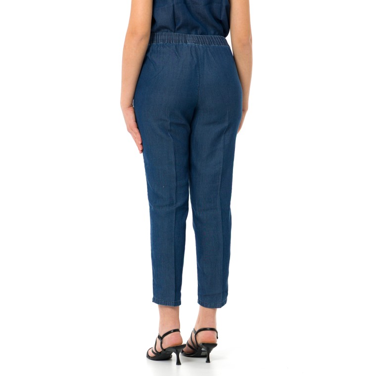 Pantaloni jogger in chambray Emme Marella