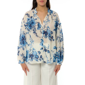 Blusa Marella con collo alla coreana