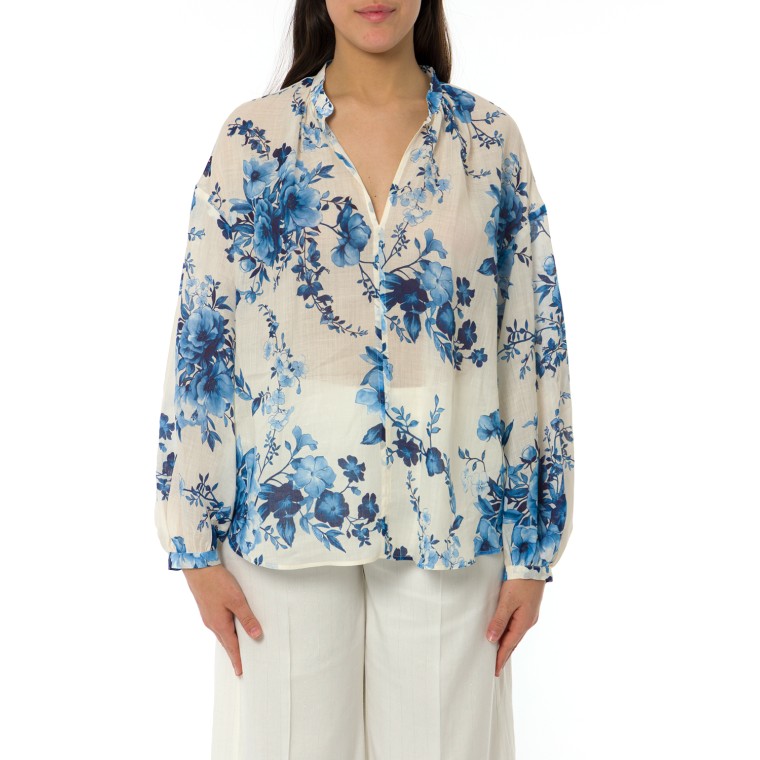 Blusa Marella con collo alla coreana