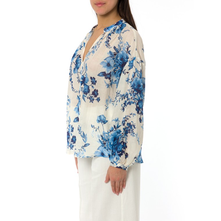 Blusa Marella con collo alla coreana