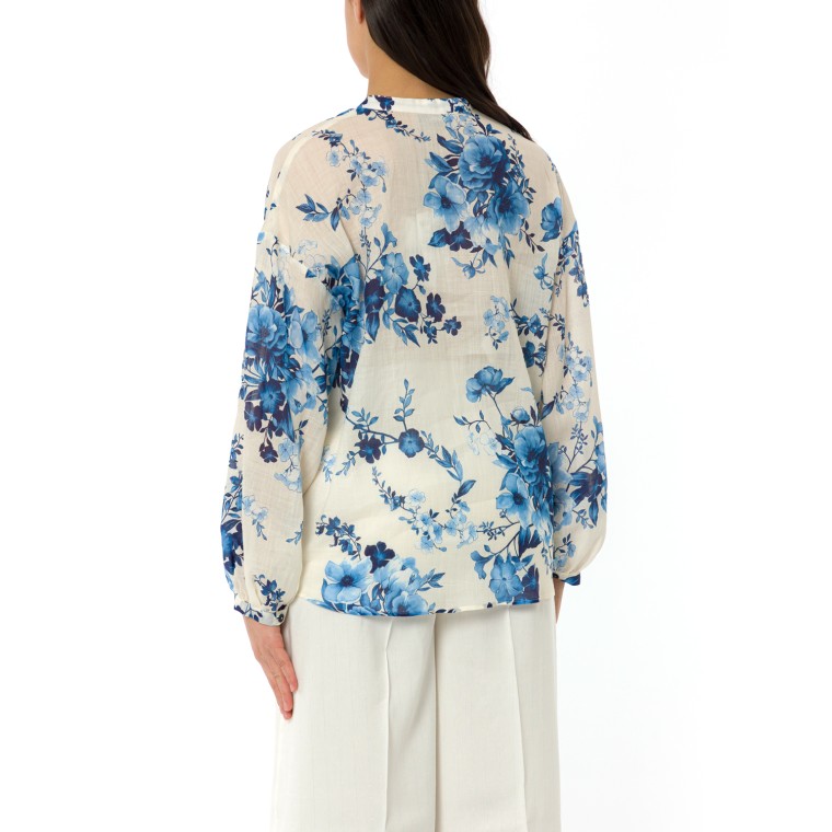 Blusa Marella con collo alla coreana
