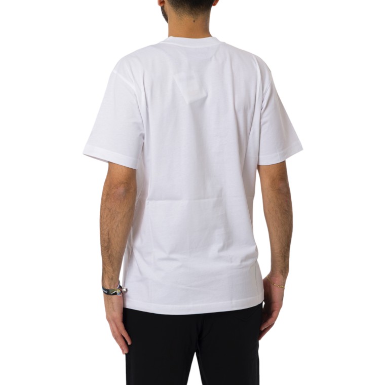 T-shirt con stampa smiley e logo Moschino Couture 
