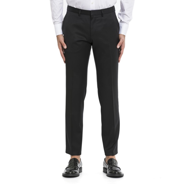 Pantaloni formali in serge di lana vergine Boss