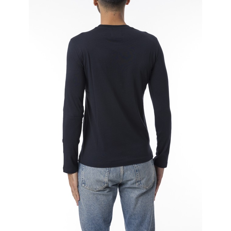 Maglia in jersey Supima con micro patch logo Emporio Armani