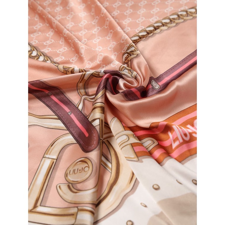 Foulard Liu Jo in raso con stampa chain
