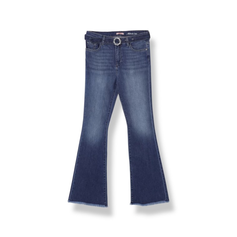 Jeans a zampa con fibbia gioiello Liu Jo Kids