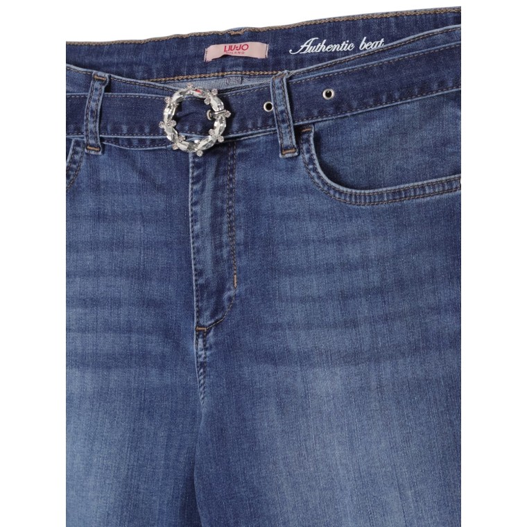 Jeans a zampa con fibbia gioiello Liu Jo Kids